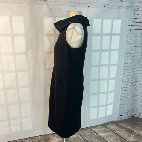 Inc international concept black sleeveless cowl neck sheath dress size 8