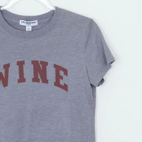 SUB_URBAN RIOT Wine Graphic Short Sleeve Tee Shirt Women's Size XS