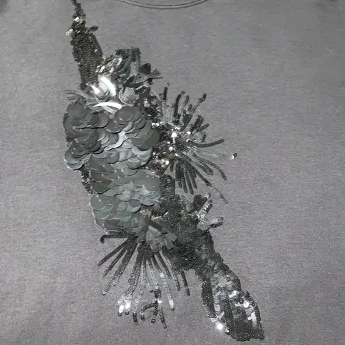 Simply Vera Vera Wang Women Black sequined Sweatshirt L