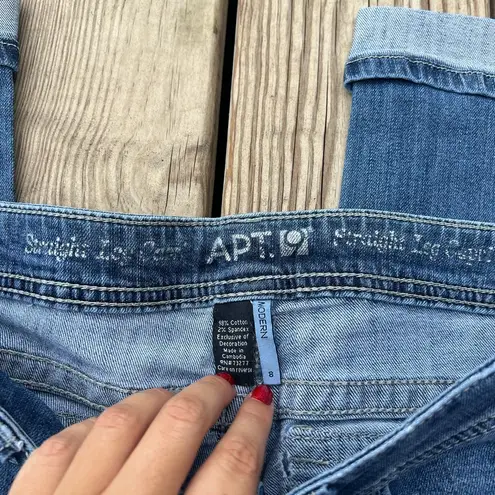 Apt. 9  jeans | size 8 pants | straight leg capri jeans