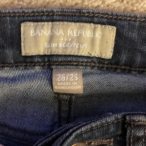 Banana Republic Good condition  slim bootcut‎ stretch jeans size 26/2Short