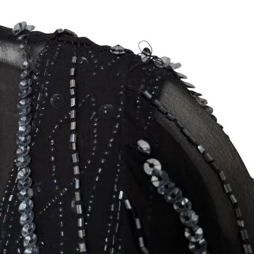 Vintage Beaded Cardigan and Tank Top Set by Patra Black Size 8