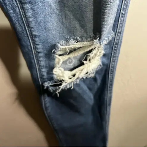 Eunina Rocky High Rise Boyfriend Distressed Denim Jeans