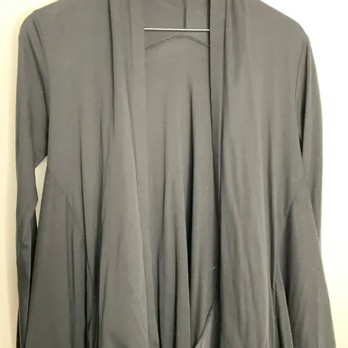 Adidas Y3 Yohji Yamamoto Black Drape Cardigan Womens Longsleeve XS