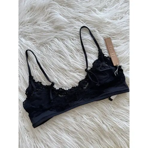 SKIMS Skim Fits Everybody Lace Scoop Bralette Onyx Size Medium