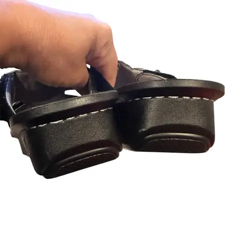 Alegria PG LITE PEG-530 Black Dazzler Leather Slip On Slide Platform Sandals 39