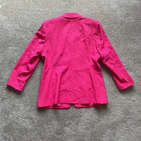 Kasper ASL Pink and Gold Button Blazer Suit Coat Vintage Womens Petite 12