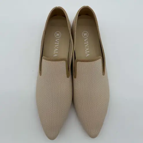 Vivaia Ultra Soft Machine Washable Cloud Comfort Old Money Knit Flats Almond 9.5