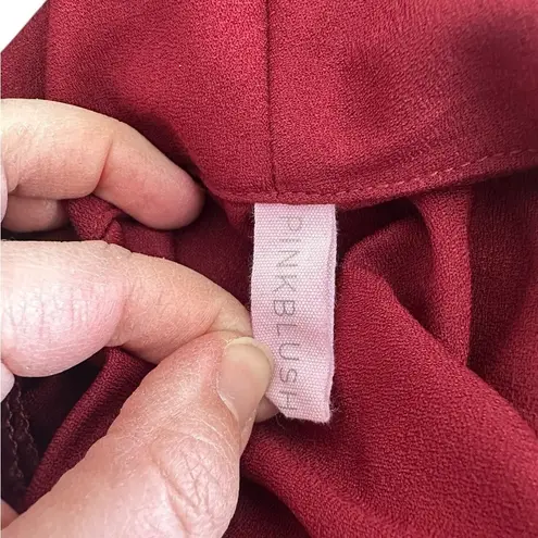 Pinkblush Red Plush Jacket with Shawl Collar and Belt