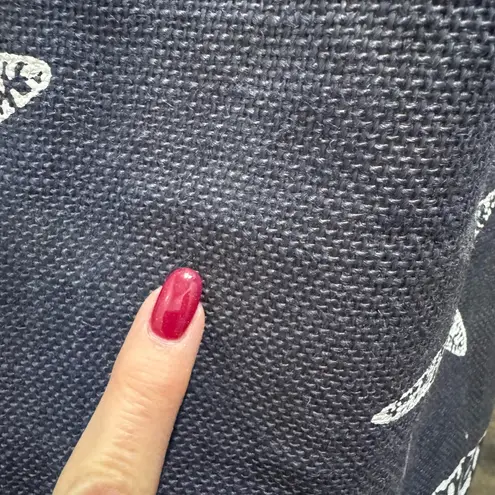 Navy Jute Starfish Beach Tote Bag Rope Handles Coastal Summer Travel Blue