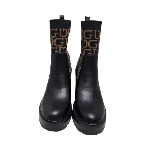 Guess  Knit Logo Platform Lug Sole Boots NWOT