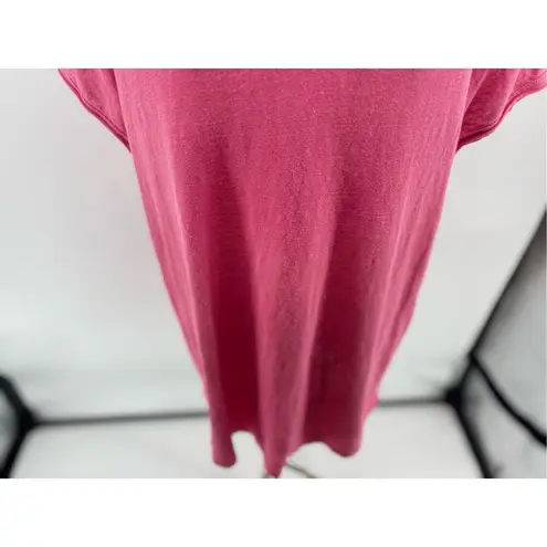 J. McLaughlin Women’s Linen Blend V-neck Short Sleeve T-shirt Size Large