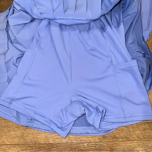 NEW 90° By Reflex Light Blue Renaissance Dress Sleeveless Pleated Dress