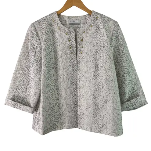 Alfred Dunner Petite Blazer Jacket Embellished Button 3/4 Sleeve Size 14P - Image 5