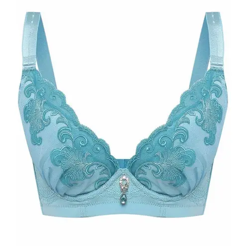 NWT Womens Fineying Lace Full Coverage Lace Embellished Bra