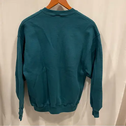 Vintage 90’s chunky aqua Southwest design Texas sweatshirt Blue Size L