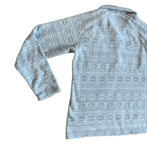 Eddie Bauer  Womens Aztec Southwest Pattern Quarter Zip Fleece Pullover Size M A5