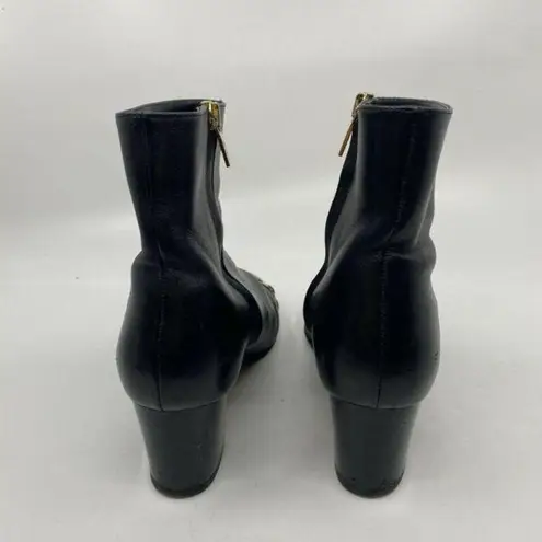 Salvatore Ferragamo Msrp$730 Booties W/ Gold signa