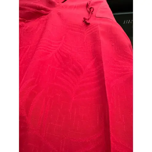 Westbound Woman Red Jacquard Rayon Pull-On Pants 16W