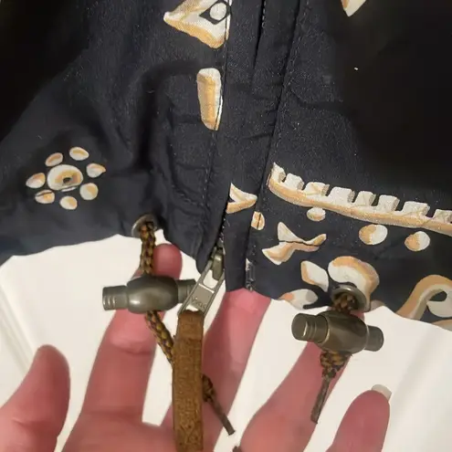 Obermeyer Vintage Ski Jacket With Packable Hood Size 10 Brown and Black EUC