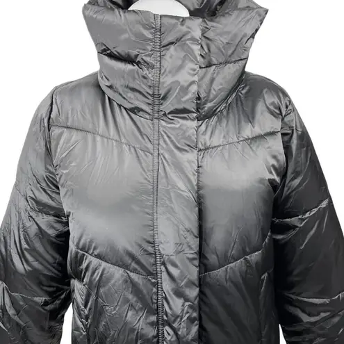 Abercrombie & Fitch  Mini Puffer Women's Black High Neck Zip Up Coat Jacket Sz M