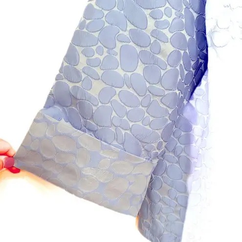 IC Collection Jacquard Asymmetric Jacket, Sky Blue, Pebble Pattern Blue Size XXL