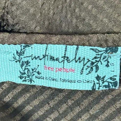 Free People  Brown Slip Dress Midi Size Large Feminine Night Out Wedding