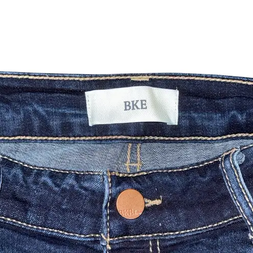 BKE Buckle Victoria Stretch Jean Shorts Dark Wash Distressed Denim Women’s Sz 30