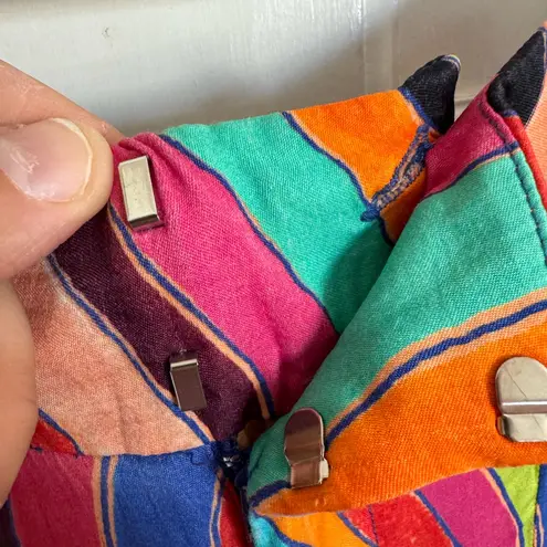 Farm Rio for Anthropologie colorful squiggle stripe wide leg pants size XSP