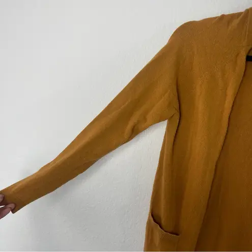 Love Tree  Mustard Brown Long Sleeve Long Cardigan M