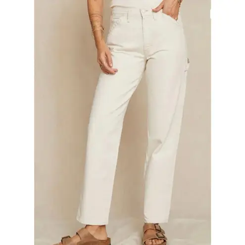 AMO painterly pant natural cotton high rise jeans size 26