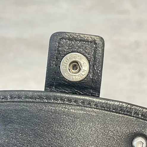 Salvatore Ferragamo Black Leather Bifold Wallet w/ Bamboo Gancini - Preowned