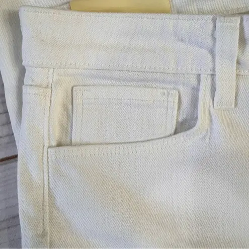 L'Agence L’Agence Nadia High Rise Cropped Straight Blanc White Capri Jeans Revolve