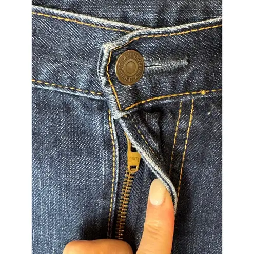 Edwin Jeans Women 29 Blue Medium Wash Distressed Japanese Denim Straight Leg 402