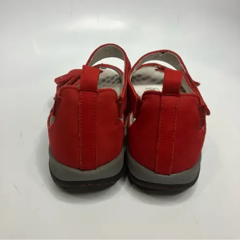 Jambu Sedona red leather adjustable‎ sandals size 6.5