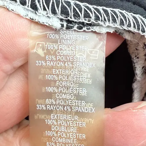 Karl Lagerfeld Paris Floral Pencil Skirt Women 10 Black White Lace Overlay Work