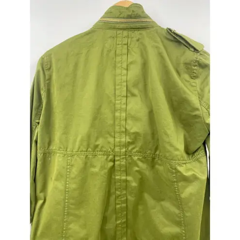 ZARA  Basic Army Military Style Utility Jacket‎ Full Zip Green Size Small