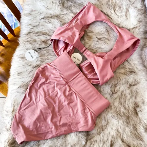 Andrea Iyamah Bikini Kuwa Underwire High Waisted Blush S NWT