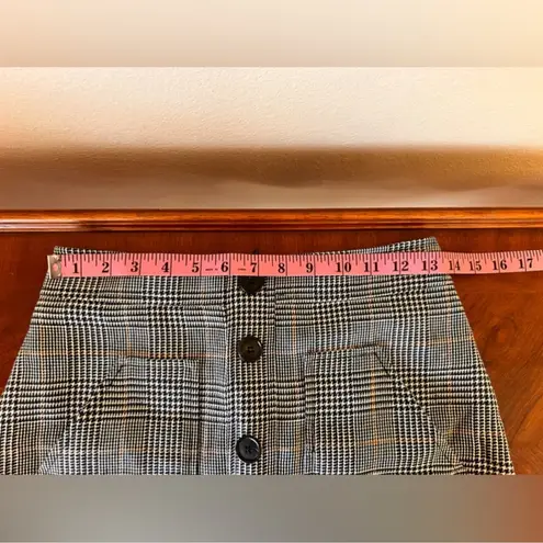 Veronica Beard Mini Houndstooth Button Pocket Mini Skirt Size 0
