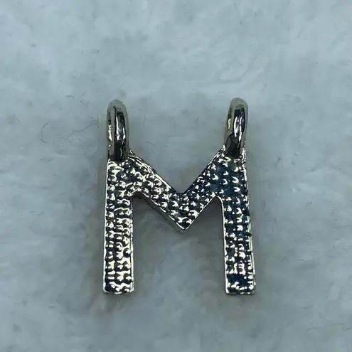 Initial Alphabet Letter M Jewelry Pendant Necklace Charm Purple Rhinestones