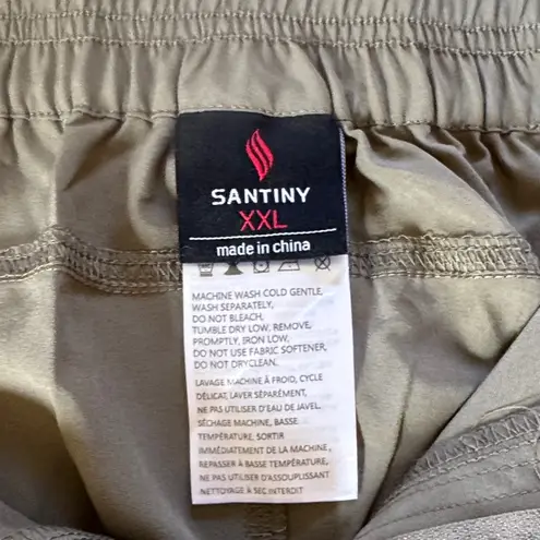 Santiny Women's Khaki Cargo Shorts Tan Size XXL