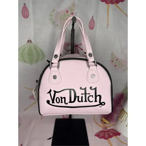 Von Dutch Pink Mini Bowler Bag