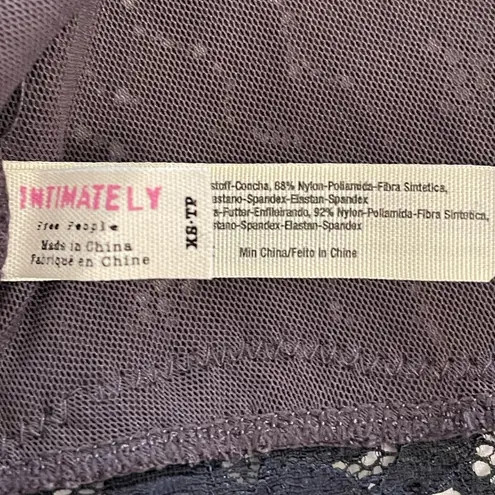 Free People Intimately NWOT Lace Cap Sleeve Bralette color plum/mauve size XS