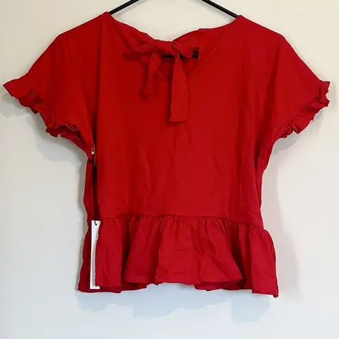 Susana Monaco NWT REVOLVE  Red Short Sleeve Top - Size Medium