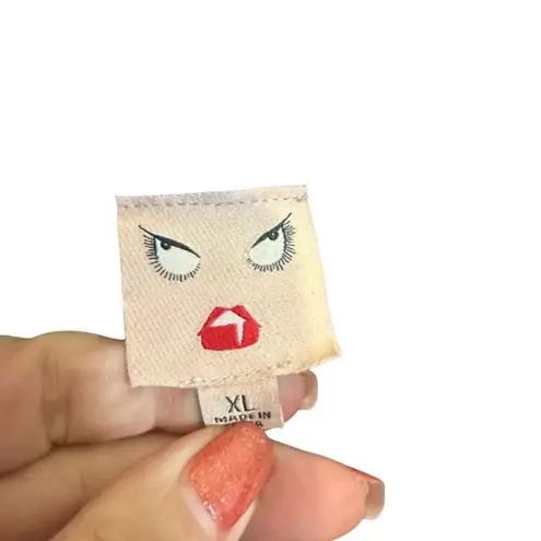 Badgley Mischka Black Original Artwork French Terry Face Logo Jogger Women Sz XL