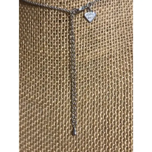 Cookie Lee Silver Tone Starfish Pendant Necklace Nautical Beach Vacation Adj 17"