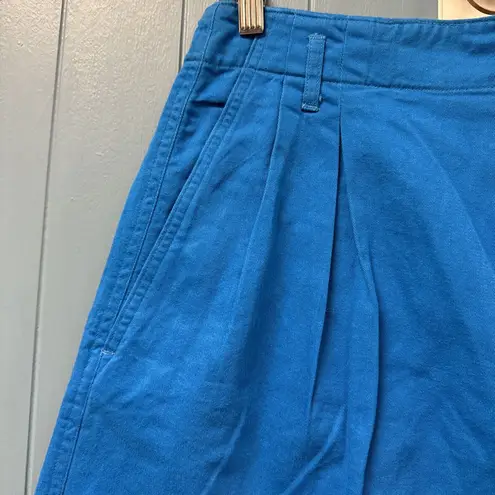 Hunt Club Vtg Size 14 Teal 90s High Waist Pleated Mom Shorts High Rise Pockets