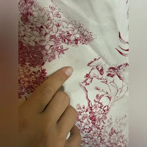 Denim&Co Vintage Floral Bohemian Wrap Skort Red Size L