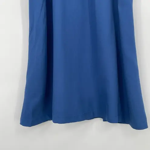 Skies Are Blue Womens Blue Pinafore Midi Eyelet Overall Style Bib Dress XS