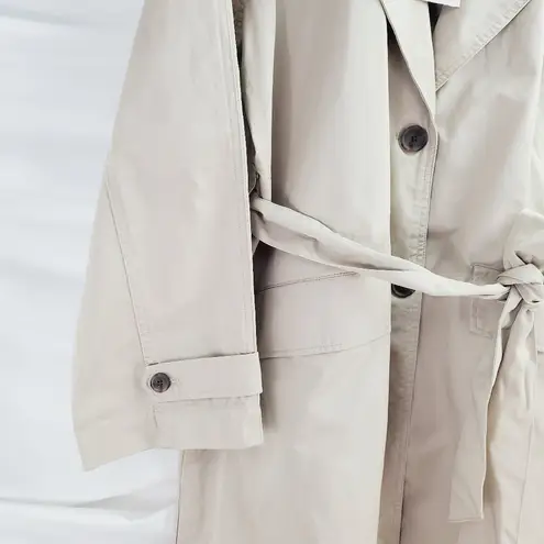 A New Day NWT  Women's Long Sleeve Belted Trench Coat Pockets Tan/Beige sz M